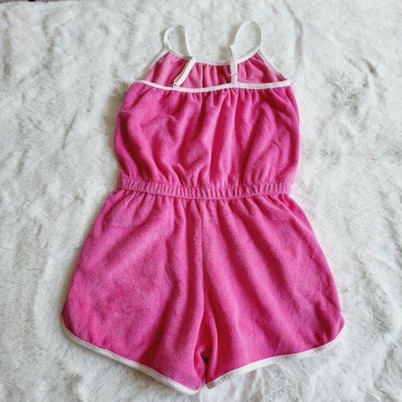Cat & Jack, Girls' Loop Terry Romper, 3KIDO-AA - Picture 3 of 4